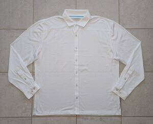 Devereux Men's Large Gravity Long Sleeve Collared Button Down Stretch Shirt
